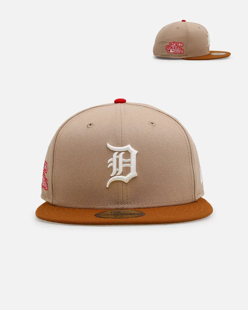 New Era Detroit Tigers 'Root Beer Float' 59Fifty Fitted Camel 1