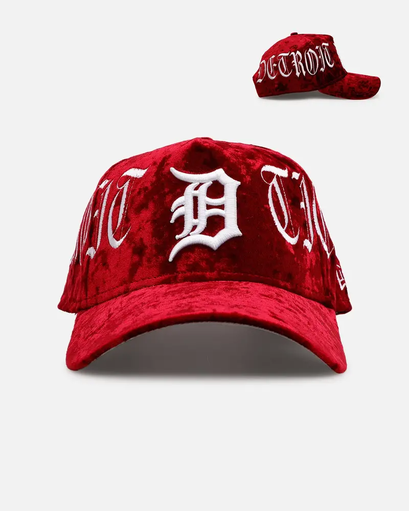 New Era Detroit Tigers 'Velvet Gothic Script' 9Forty A-Frame Snapback Maroon 1