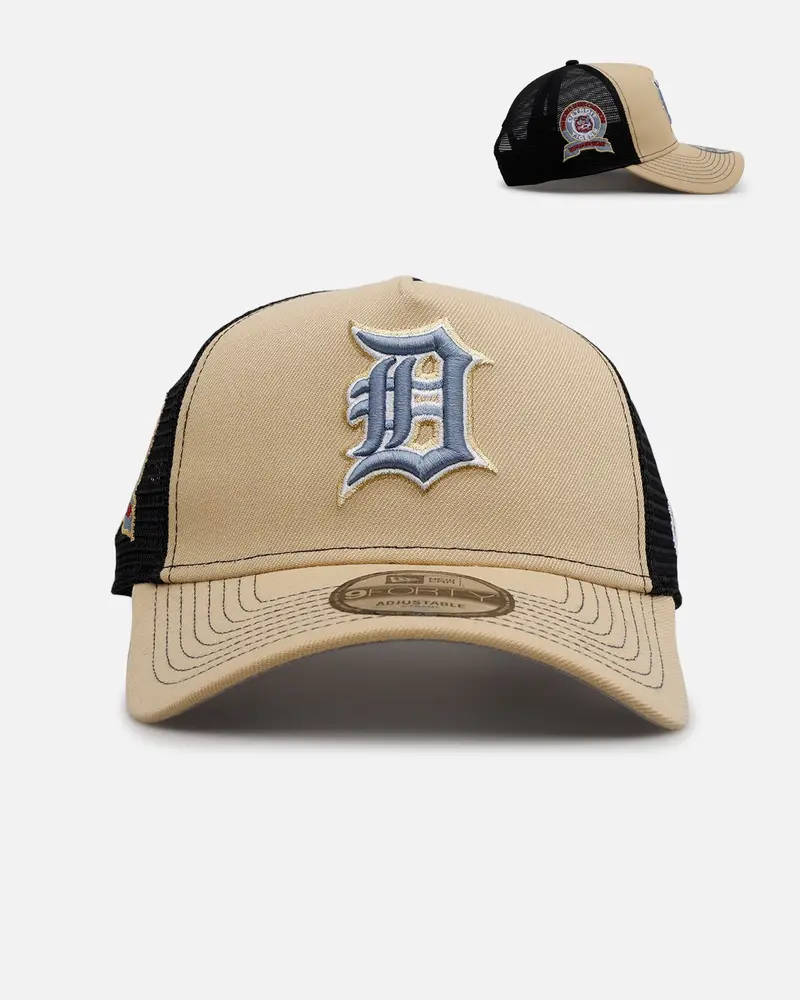 New Era Detroit Tigers 'Vintage Truckers' 9Fortty A-Frame Trucker Snapback Vegas Gold 1