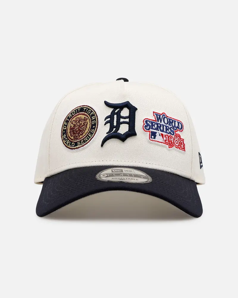 New Era Detroit Tigers 'World Series Logo' 9Forty A-Frame Snapback Chrome 1