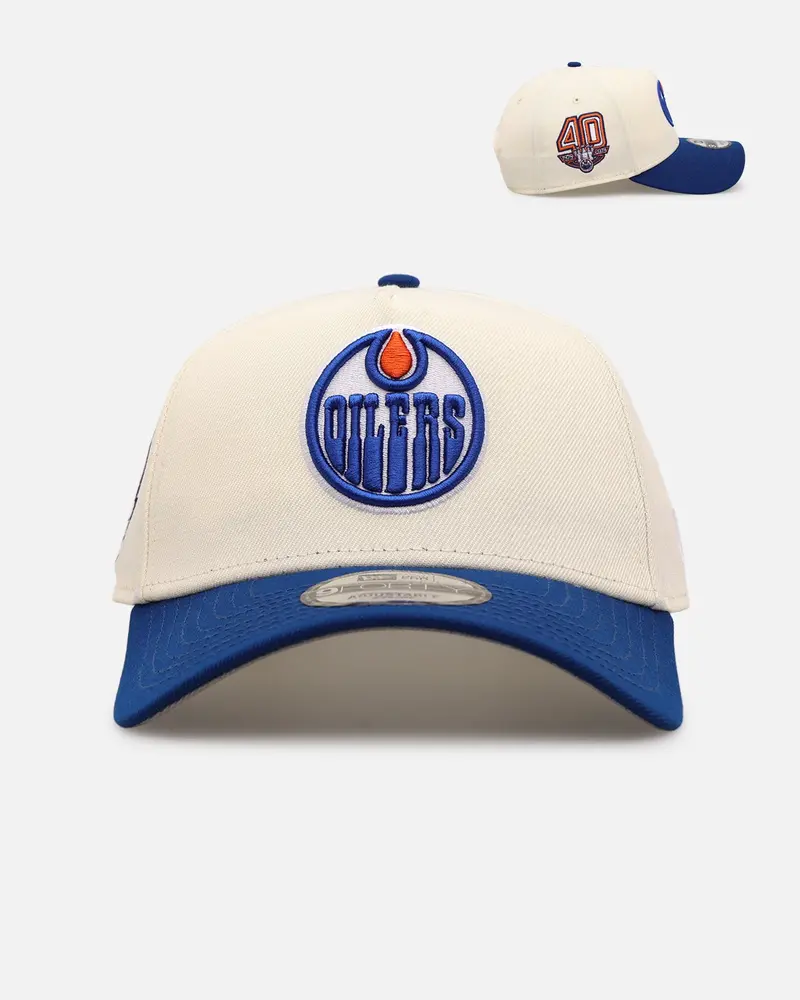 New Era Edmonton Oilers 'Team Color Visor' 9Forty A-Frame Snapback Chrome/Official Team Color 1