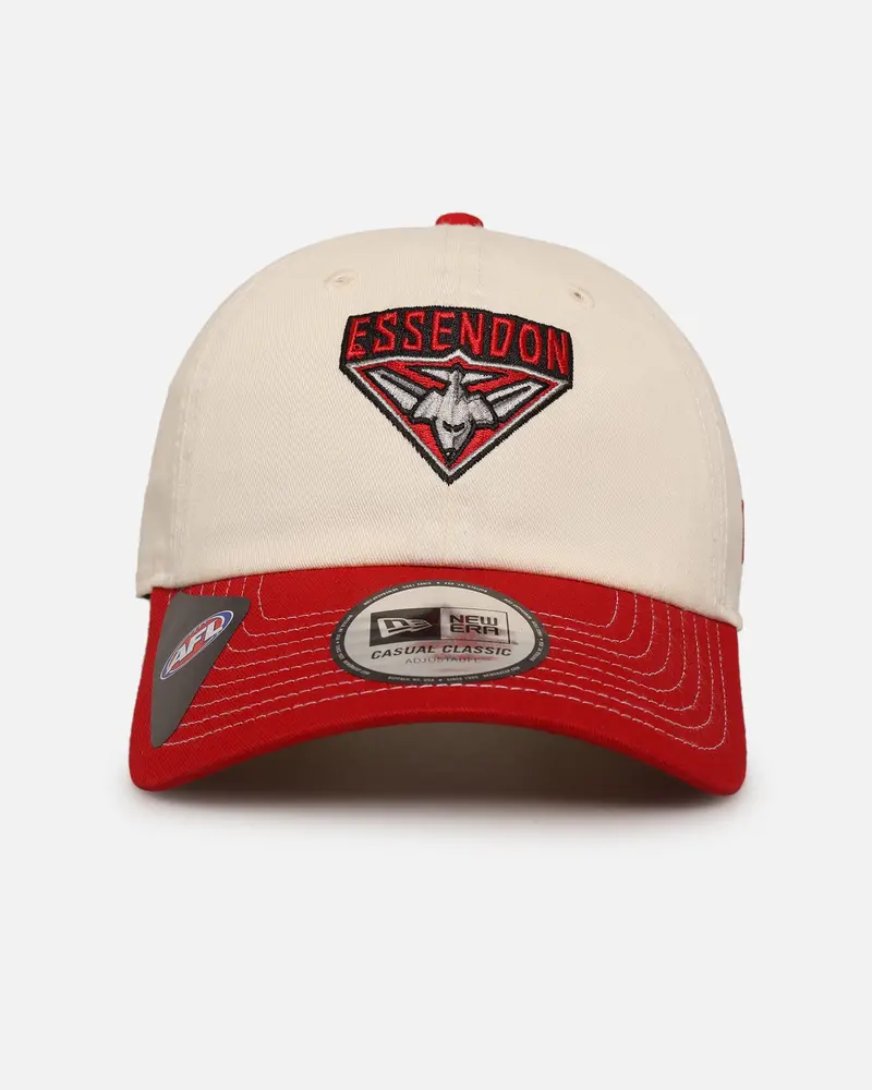 New Era Essendon Bombers 'Afl 2025 2 Tone' Casual Classic Strapback Chrome White 1