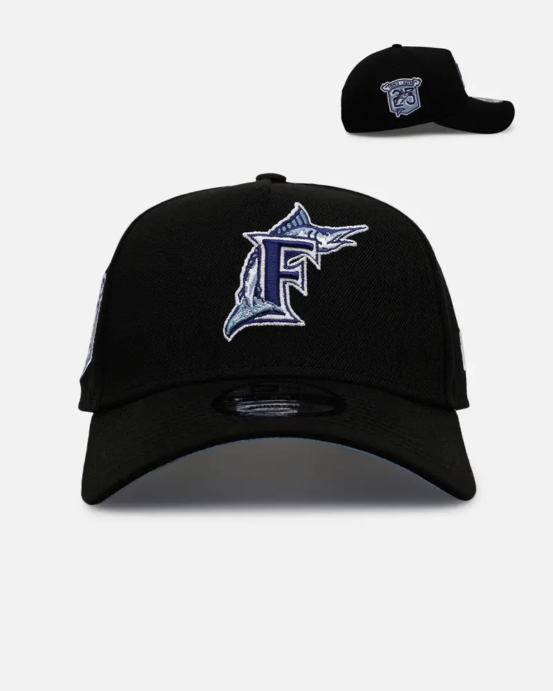 New Era Florida Marlins 'Black And Sky Blue' 9Forty A-Frame Snapback Black/Sky Blue 1