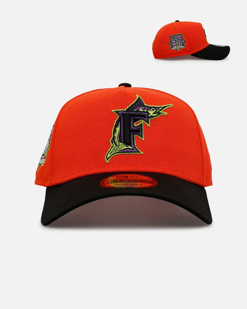 New Era Florida Marlins 'Halloween' 9Forty A-Frame Snapback Orange/Black 1