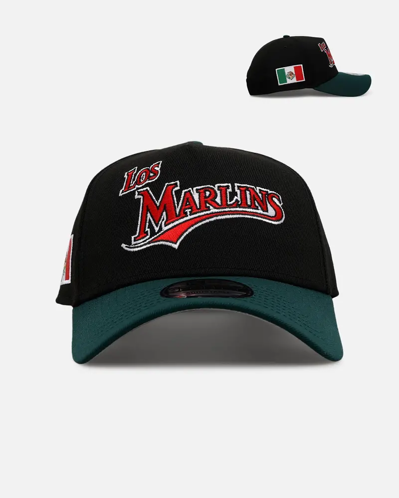 New Era Florida Marlins 'Mexican Independence Day 2.0' 9Forty A-Frame Snapback Black/Green 1