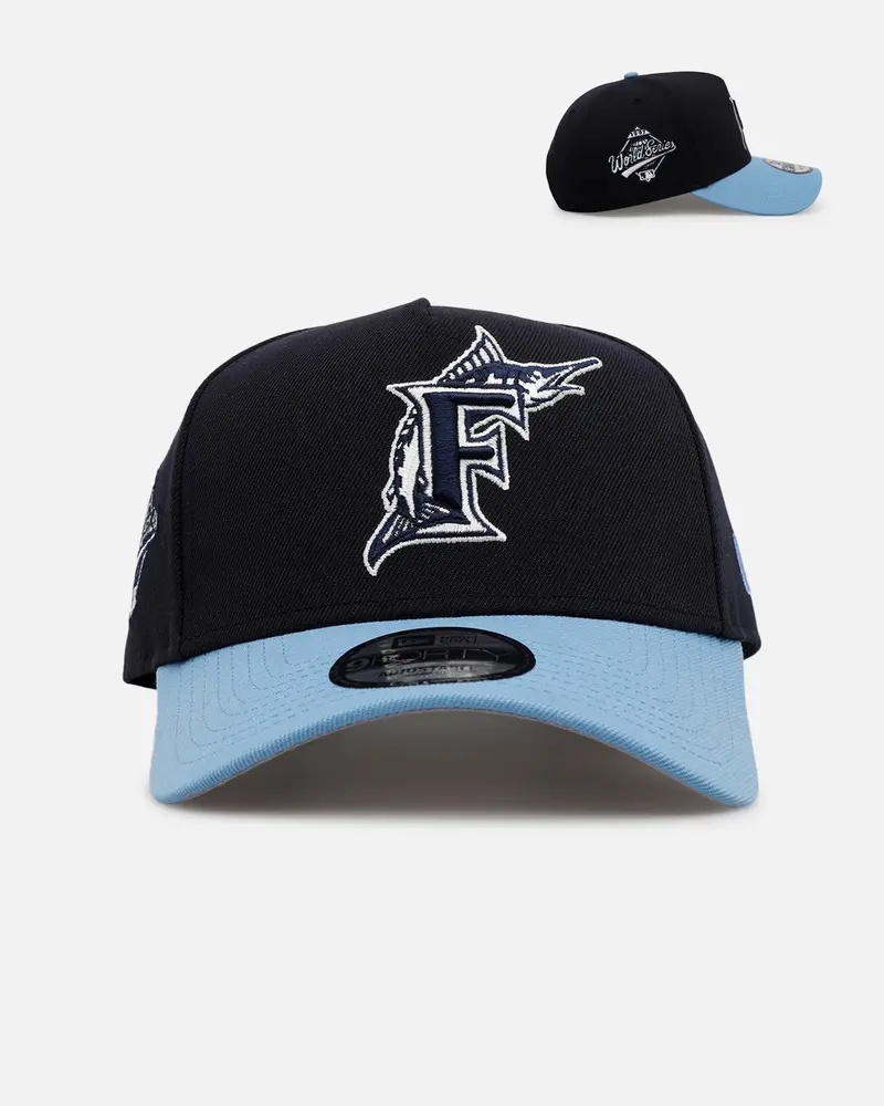 New Era Florida Marlins 'Ocean' 9Forty A-Frame Snapback Navy/Sky Blue 1
