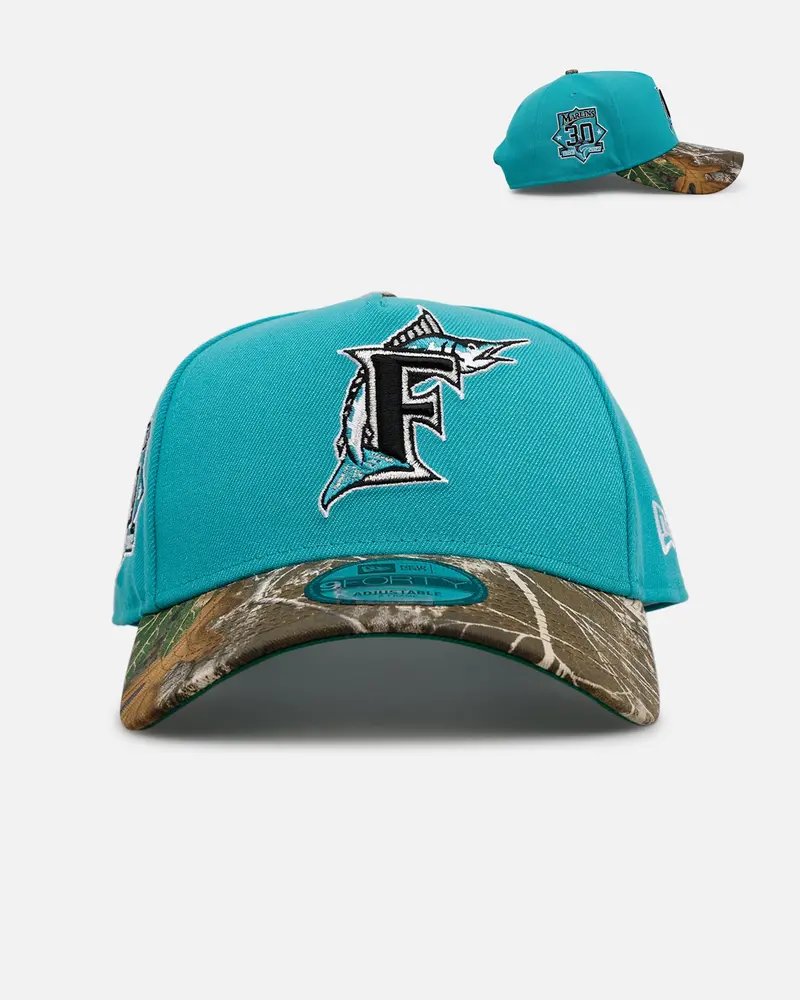 New Era Florida Marlins 'Realtree Visor' 9Forty A-Frame Snapback Official Team Color 1
