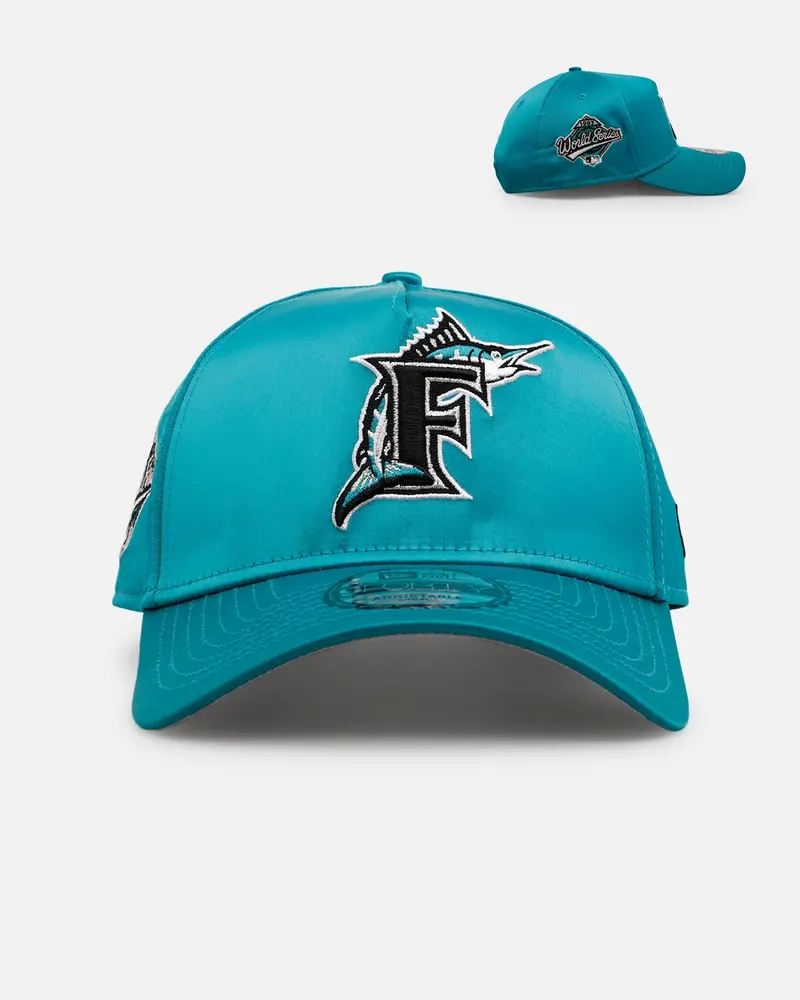 New Era Florida Marlins 'Team Color Satin' 9Forty A-Frame Snapback Official Team Color 1