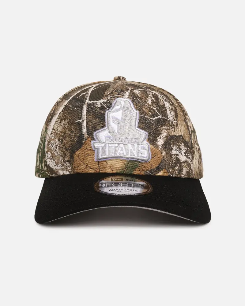 New Era Gold Coast Titans'nrl Real Tree' 9Forty A-Frame Snapback Real Tree Camo 1