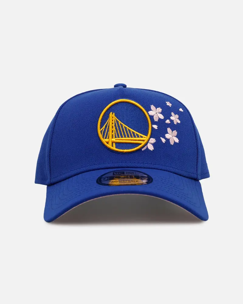 New Era Golden State Warriors 'Cherry Blossoms' 9Forty A-Frame Snapback Official Team Color 1