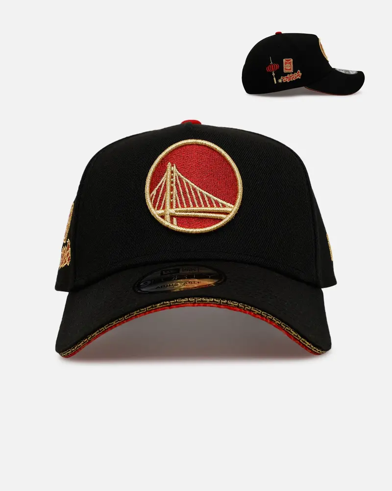 New Era Golden State Warriors 'Longevity' 9Forty A-Frame Snapback Black/Red 1