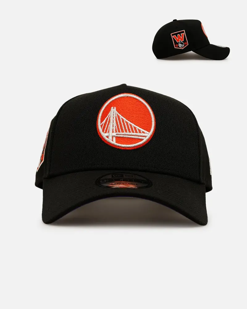 New Era Golden State Warriors 'Nba Dia De Los Muertos' 9Forty A-Frame Snapback Black/Orange 1
