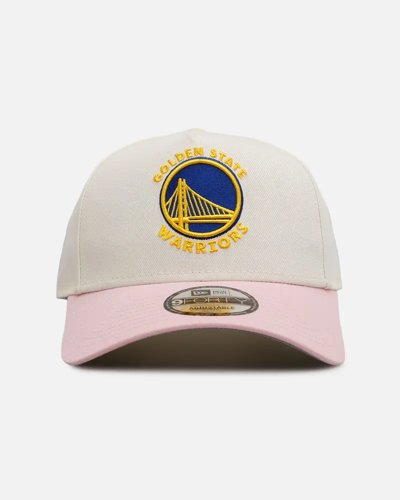 New Era Golden State Warriors 'Pink Lemonade' 9Forty A-Frame Snapback Pink/Yellow 1