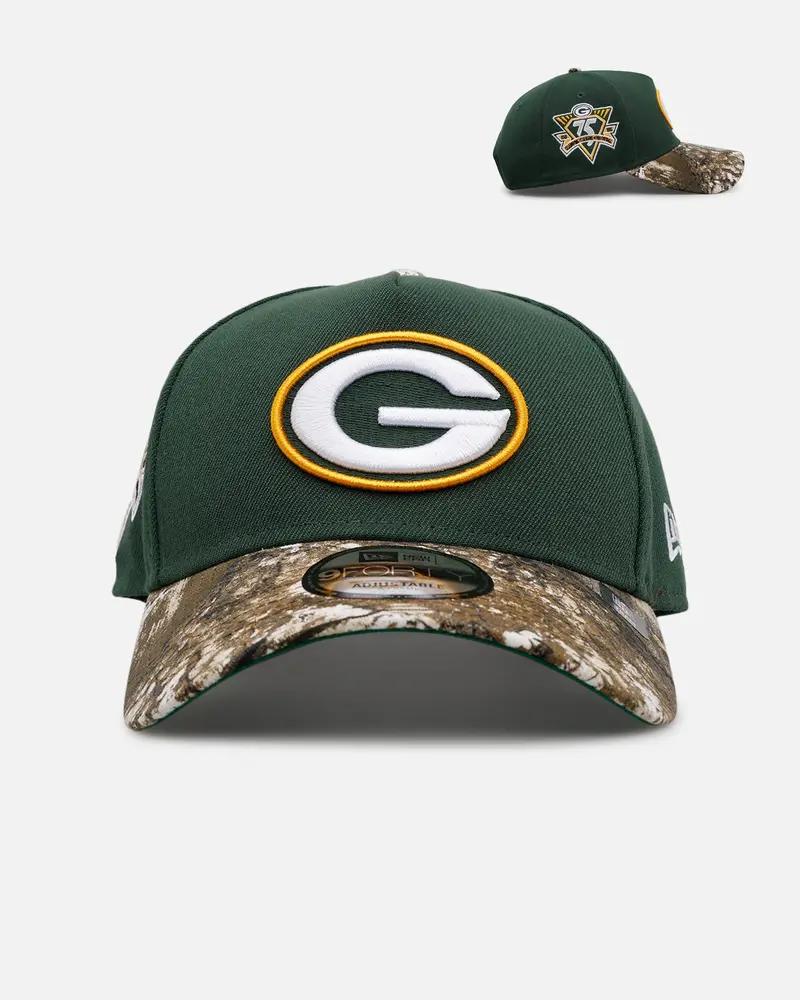 New Era Green Bay Packers 'Realtree Visor' 9Forty A-Frame Snapback Official Team Color 1