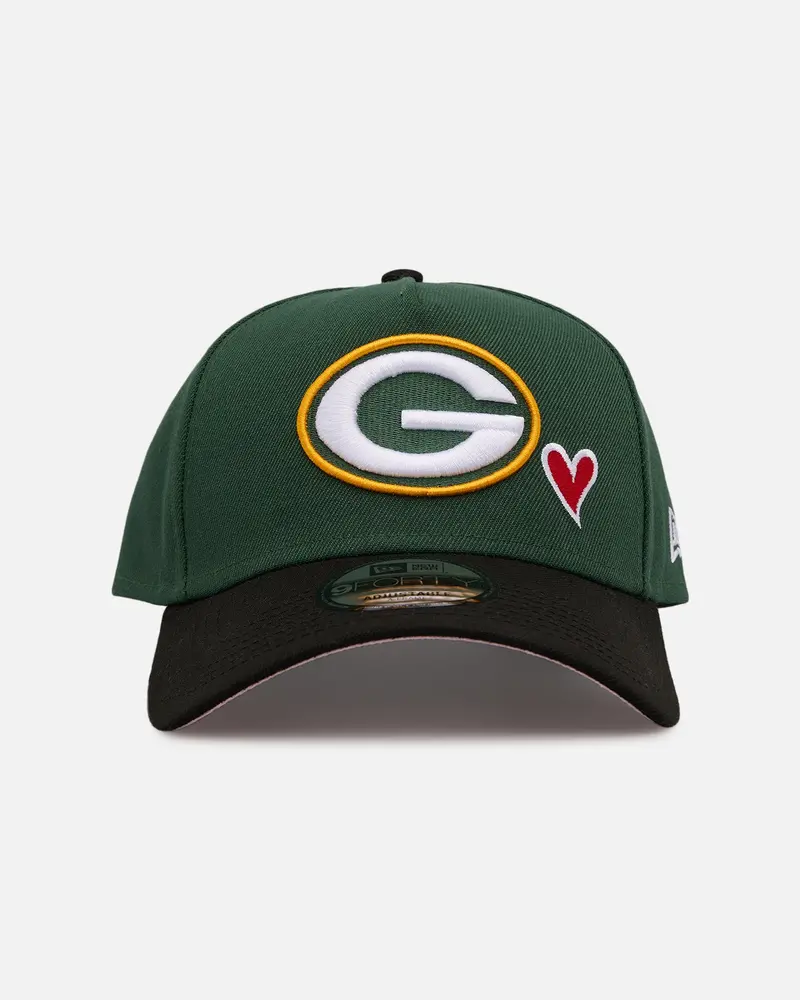 New Era Green Bay Packers 'Team Color Hearts' 9Forty A-Frame Snapback Official Team Color 1