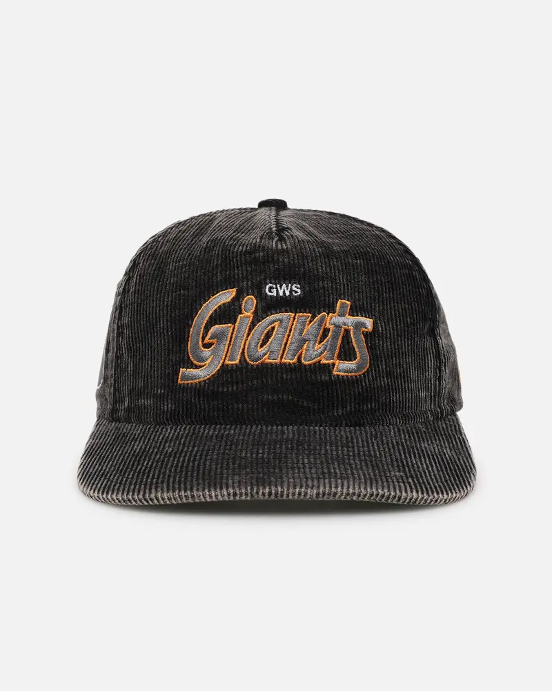 New Era Gws Giants 'Washed Corduroy' Pre-Curved Golfer Snapback Black/Kelly Green 1