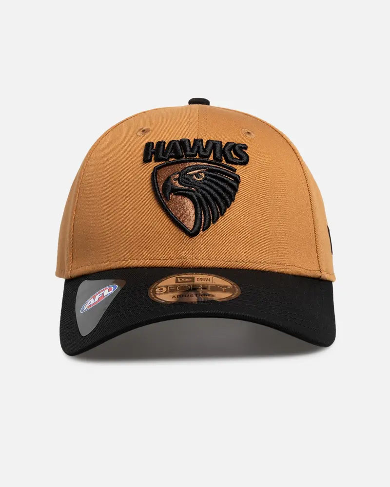 New Era Hawthorn Hawks 'Afl 2026' 9Forty Strapback Med Beige 1