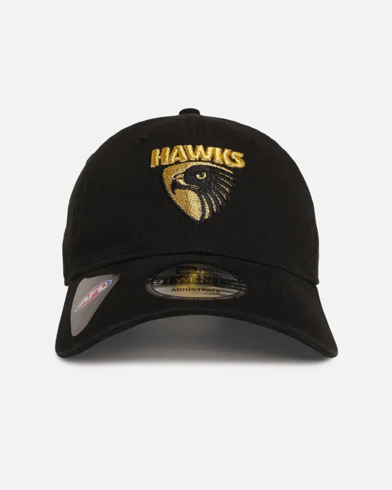 New Era Hawthorn Hawks 'Afl Black & Gold' 9Twenty Strapback Black/Gold 1