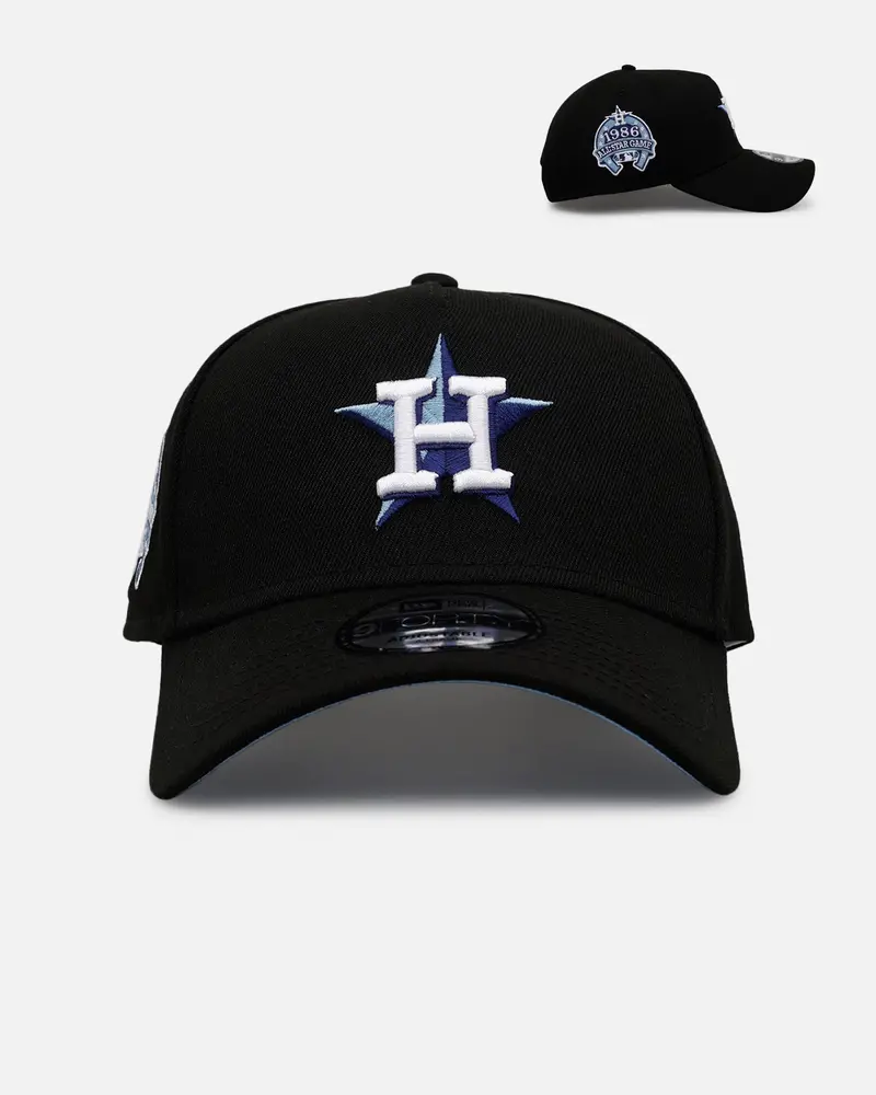 New Era Houston Astros 'Black And Sky Blue' 9Forty A-Frame Snapback Black/Sky Blue 1