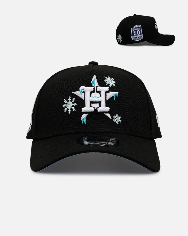 New Era Houston Astros 'Cold As Ice' 9Forty A-Frame Snapback Black 1
