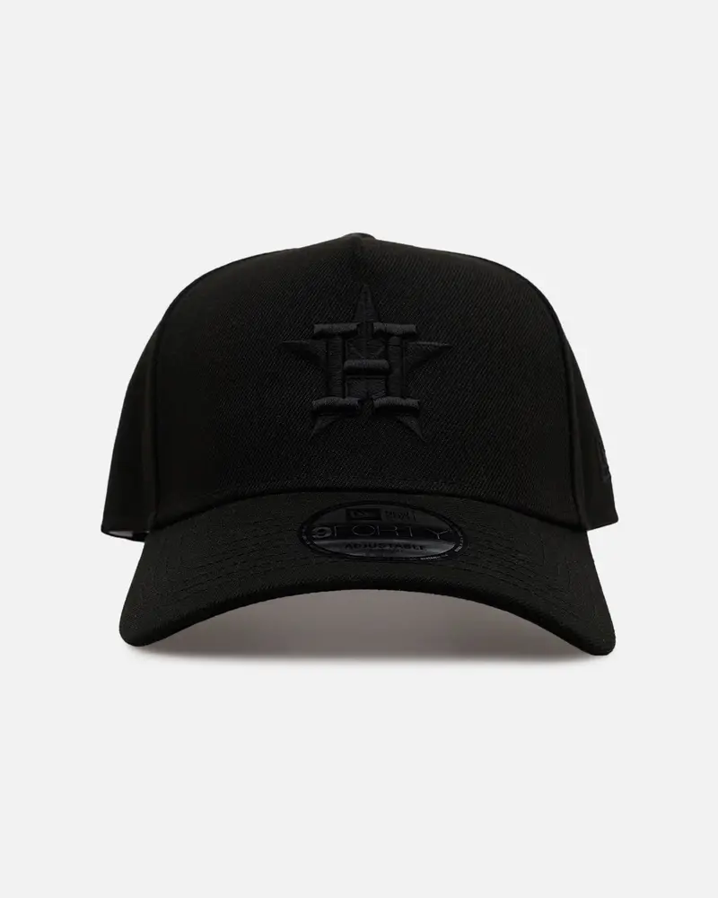 New Era Houston Astros 'Easy Black' 9Forty A-Frame Snapback Black/Black 1