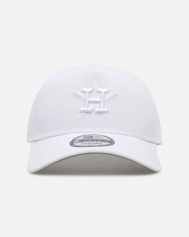 New Era Houston Astros 'Easy White' 9Forty A-Frame Snapback White/White 1