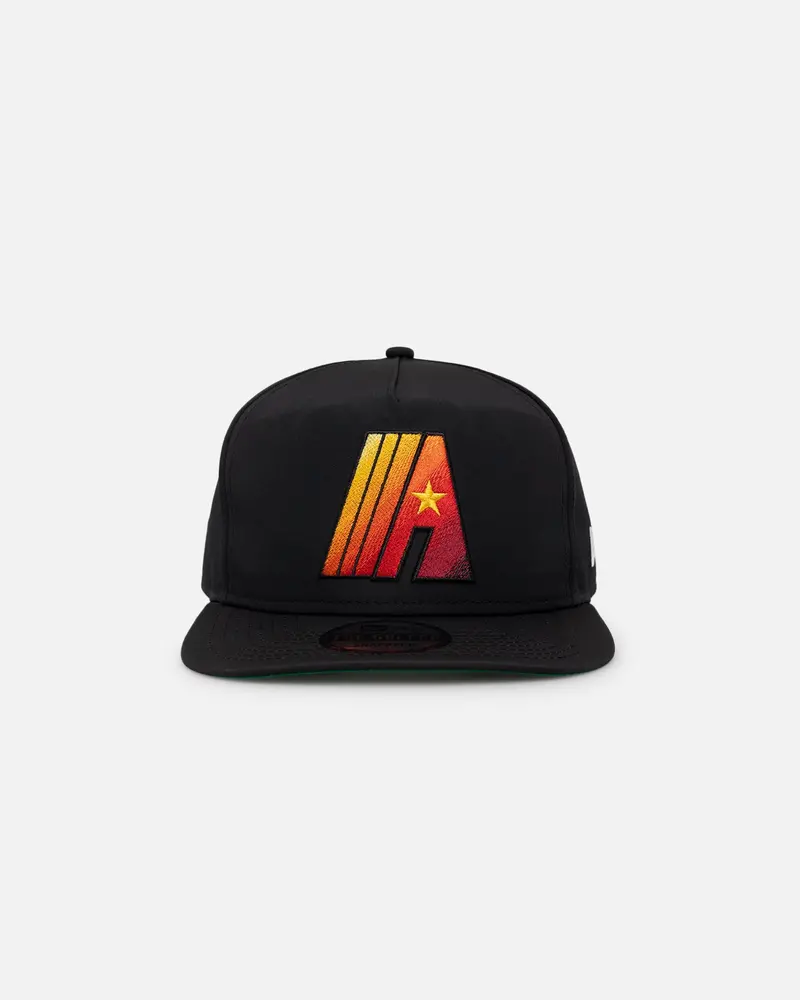 New Era Houston Astros Golfer Pre-Curved Snapback Black/Otc 1
