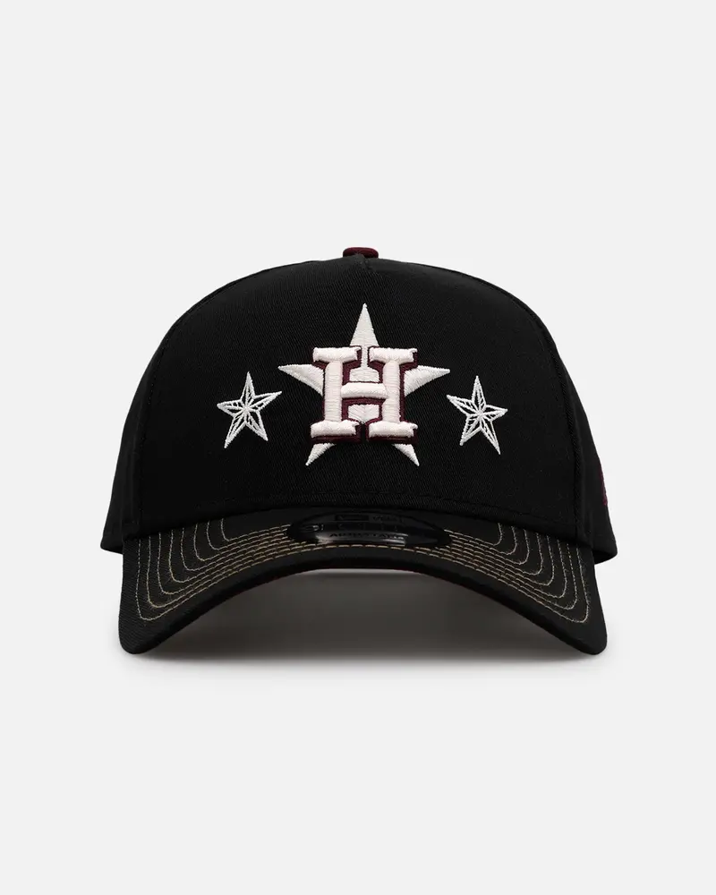 New Era Houston Astros 'Ivory Stars Outlaws' 9Forty A-Frame Snapback Black/Maroon 1