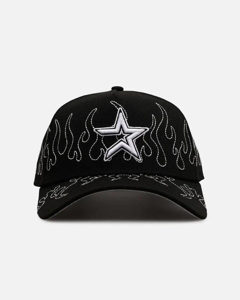 New Era Houston Astros 'Outline Flames' 9Forty A-Frame Snapback Black 1