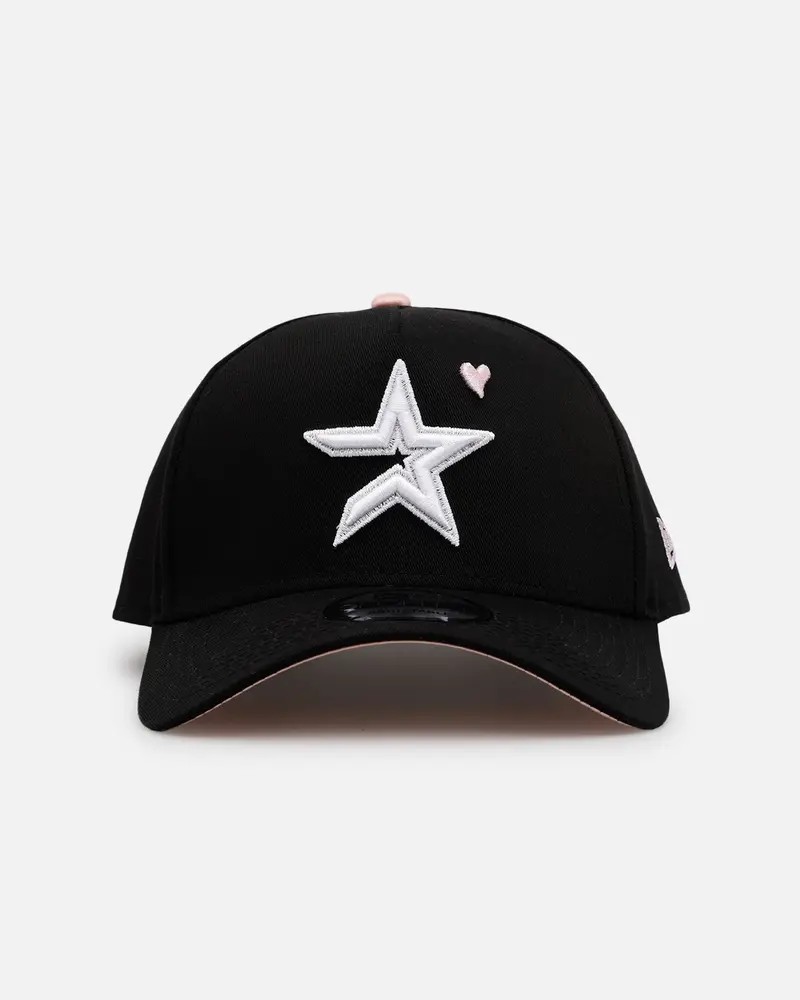 New Era Houston Astros 'Pink Satin Hearts 2.0' 9Forty A-Frame Snapback Black/Pink 1