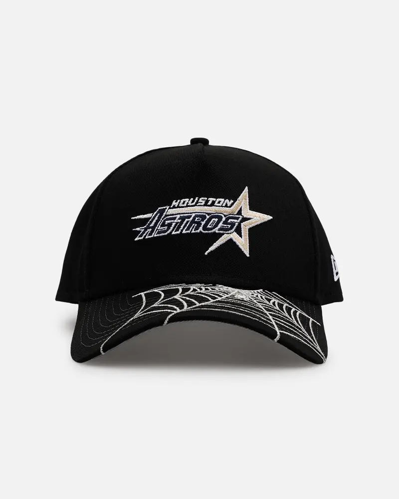 New Era Houston Astros 'Spider Web Visor' 9Forty A-Frame Snapback Black 1