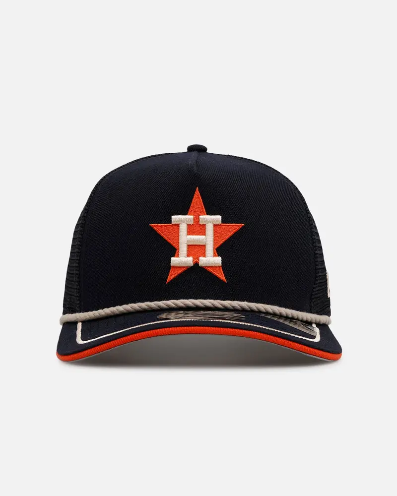 New Era Houston Astros 'Spring Injection' 9Fifty A-Frame Trucker Snapback Navy 1