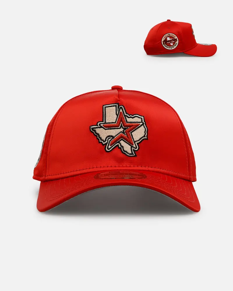New Era Houston Astros 'Team Color Satin' 9Forty A-Frame Snapback Official Team Color 1