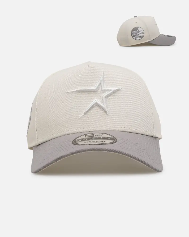 New Era Houston Astros 'Too Clean' 9Forty A-Frame Snapback Chrome 1
