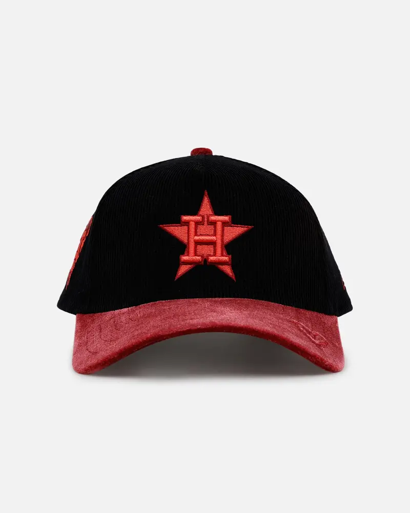 New Era Houston Astros 'Velvet Cord Certified Lover' 9Forty A-Frame Premium Corduroy Snapback Black 1
