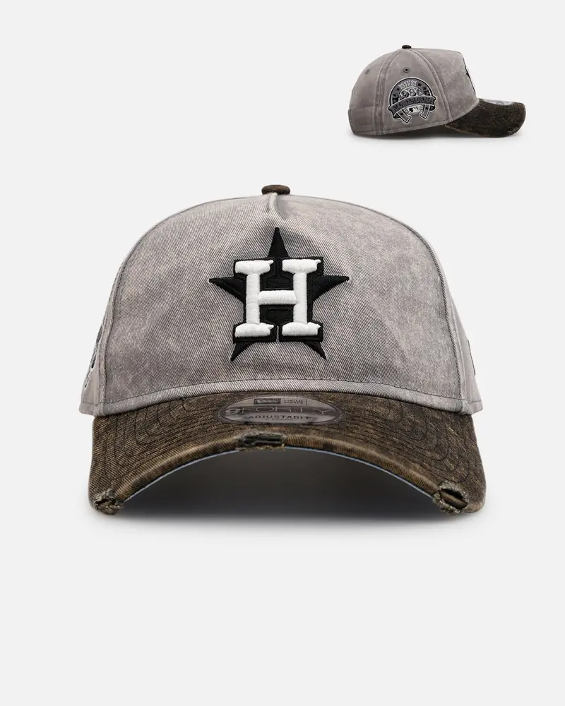 New Era Houston Astros 'Washed Storm Gray' 9Forty A-Frame Snapback Gray 1