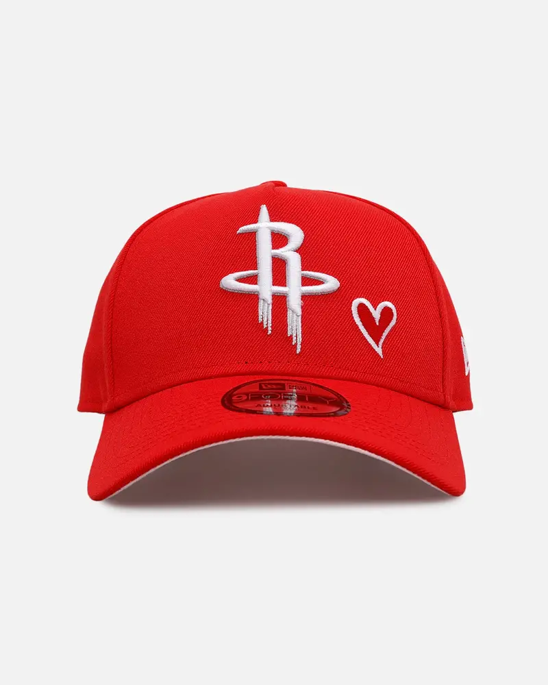 New Era Houston Rockets 'Team Color Hearts' 9Forty A-Frame Snapback Official Team Color 1