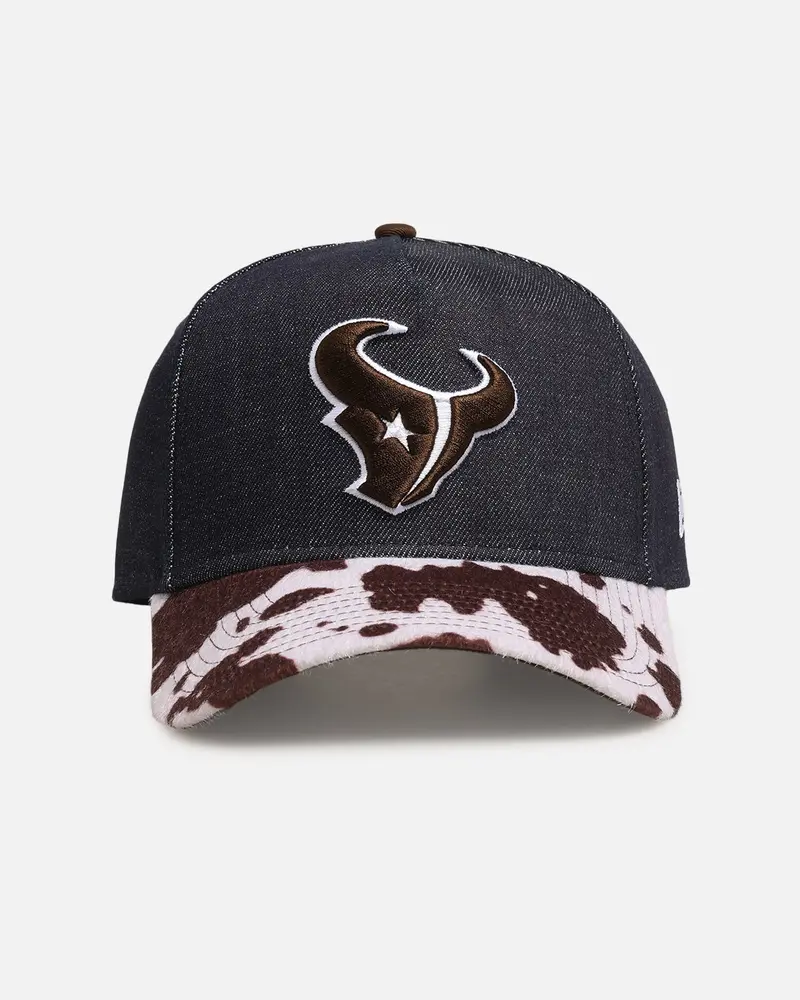 New Era Houston Texans 'Denim Cowhide' 9Forty A-Frame Snapback Navy 1
