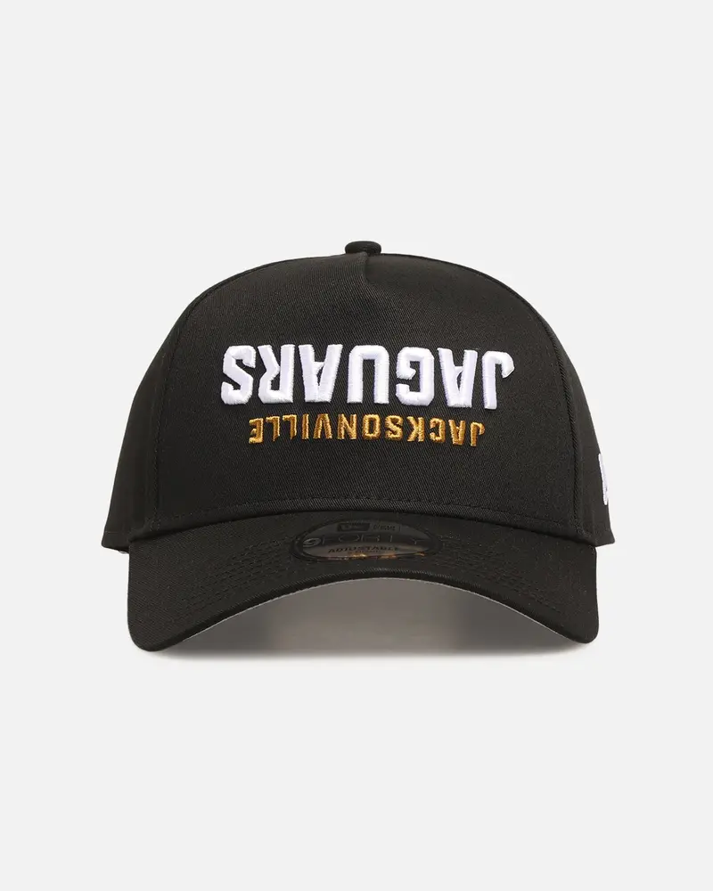 New Era Jacksonville Jaguars 'Upside Down Logo' 9Forty A-Frame Snapback Black 1