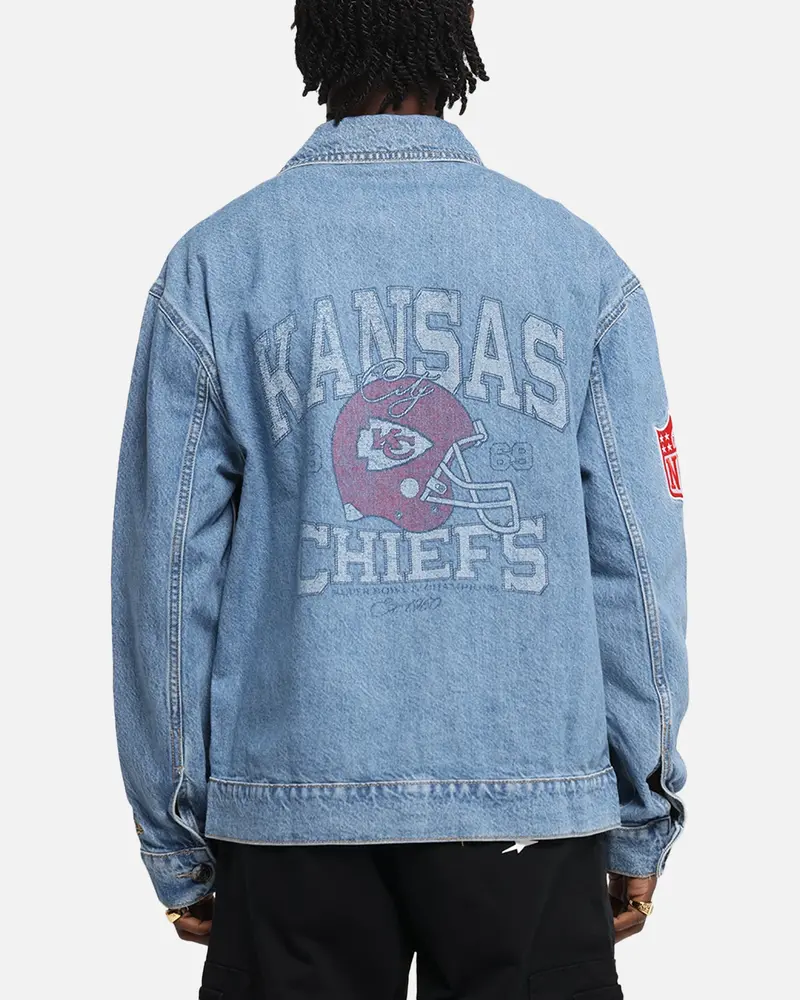 New Era Kansas City Chiefs Nfl Denim Jacket Dark Blue 1