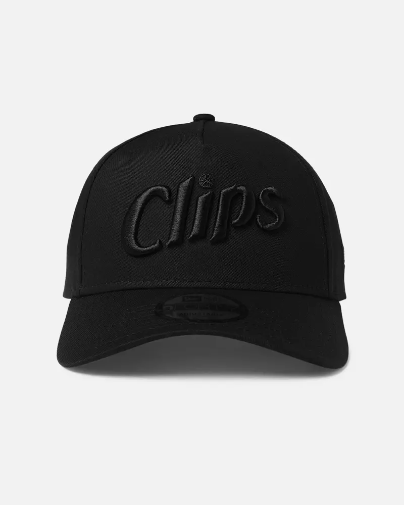 New Era La Clippers 'Nba Black On Black' 9Forty A-Frame Snapback Black 1