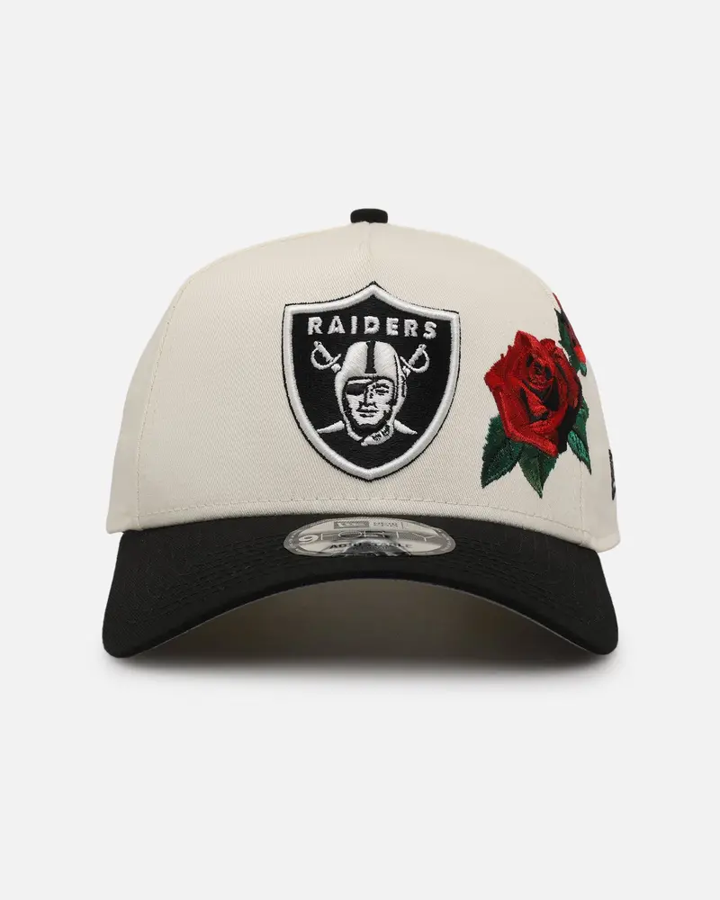 New Era Las Vegas Raiders 'Chrome Black Roses' 9Forty A-Frame Snapback Chrome/Black 1