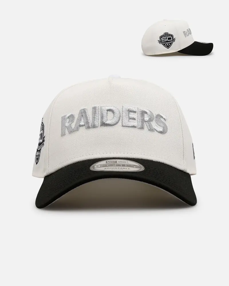 New Era Las Vegas Raiders 'Chrome Metallic Wordmark' 9Forty A-Frame Snapback Chrome 1