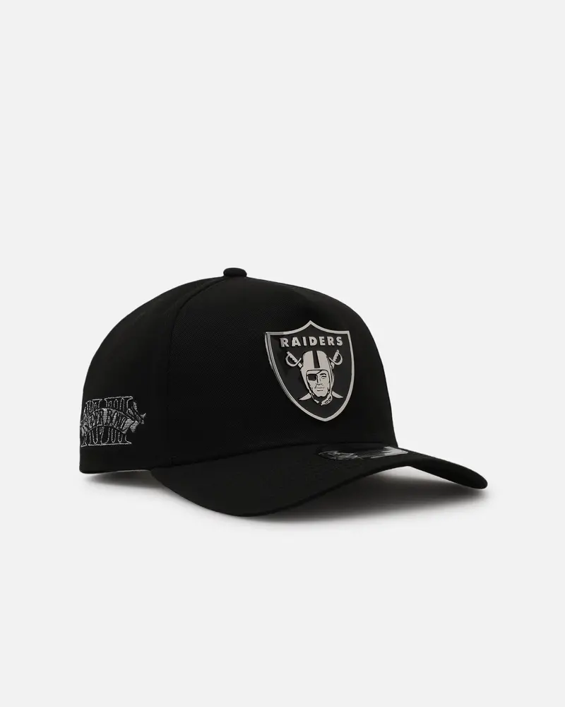 New Era Las Vegas Raiders 'Gold Medal Badge' 9Forty A-Frame Snapback Black/White/Green 1