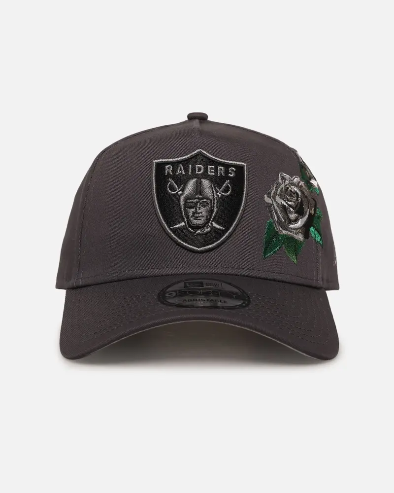 New Era Las Vegas Raiders 'Gray Tonal Roses' 9Forty A-Frame Snapback Gray 1