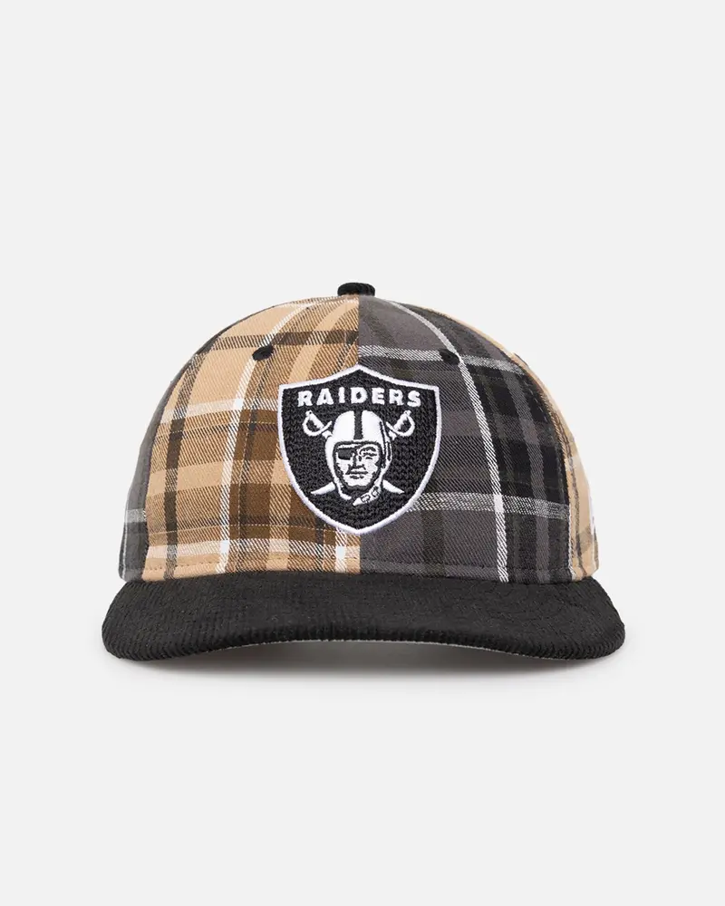 New Era Las Vegas Raiders 'Multi Panel Plaid' 9Fifty High Crown Strapback Plaid 1