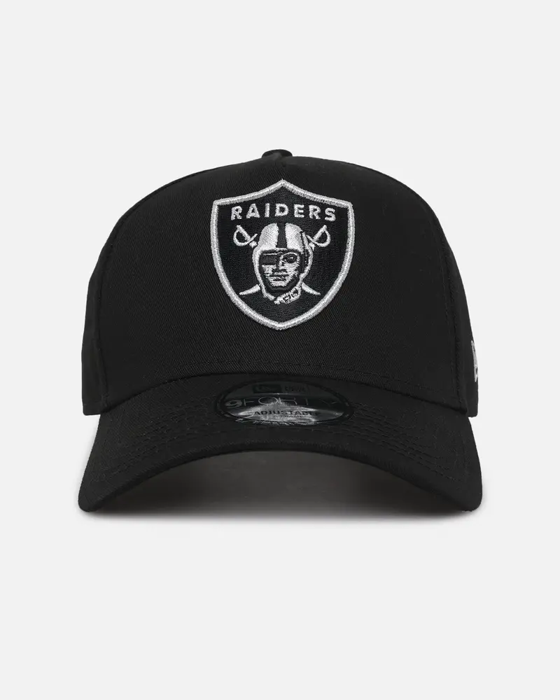 New Era Las Vegas Raiders 'Nfl Black & Silver Embroidery' 9Forty A-Frame Snapback Black/Silver 1