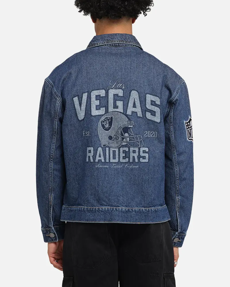 New Era Las Vegas Raiders Nfl Denim Jacket Dark Blue 1