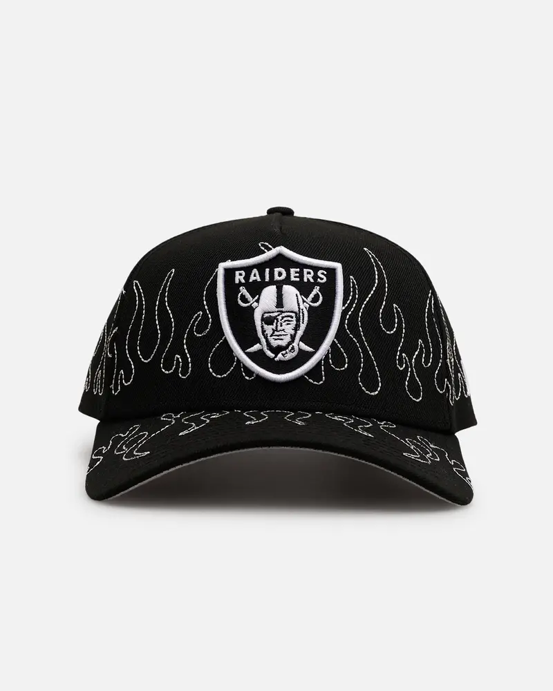 New Era Las Vegas Raiders 'Outline Flames' 9Forty A-Frame Snapback Black 1