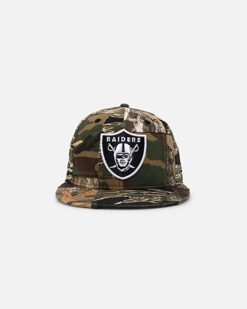 New Era Las Vegas Raiders 'Patchwork Camo' 59Fifty Fitted Woodland Camo 1